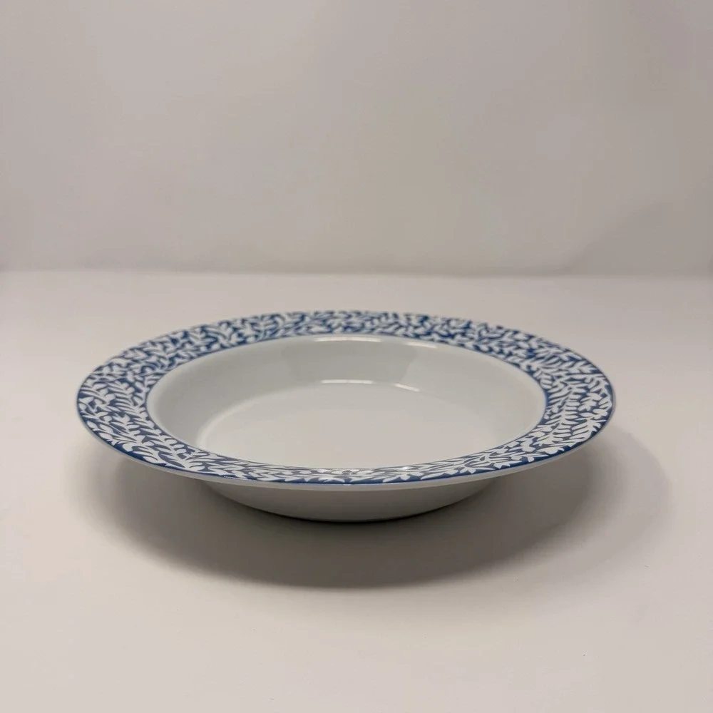 Dansk Trellis Delft Blue Rim Soup Bowl 8.75